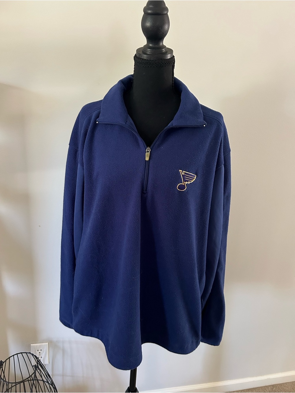 Antigua Navy Half-Zip Pullover with Blues logo